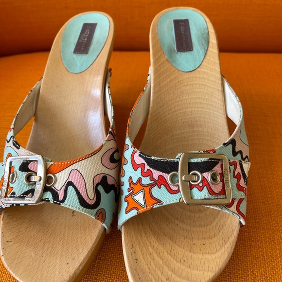 VINTAGE 💝EMILIO PUCCI PLATFORM SLIDES💝HP - Picture 6 of 12
